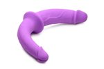 Strap U - Dubbele Dildo Met Harnas - Paars