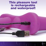 XR Brands - Dubbele Vibrerende Dildo Met Harnas - Paars