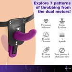 XR Brands - Dubbele Vibrerende Dildo Met Harnas - Paars