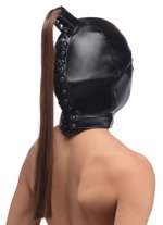 Bondage Hoofd Masker Met Paardenstaart