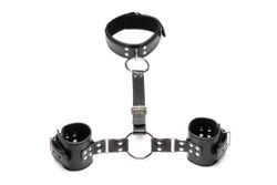 Collar with Cuffs Restraint Set - Black