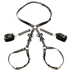 Imbracatura bondage con fiocchi XL/2XL - Nero