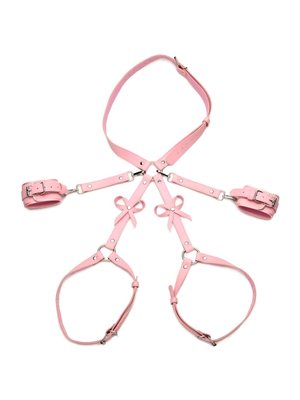 Bondageharnas met strikken M/L - Roze