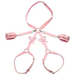 Imbracatura bondage con fiocchi M/L - Rosa