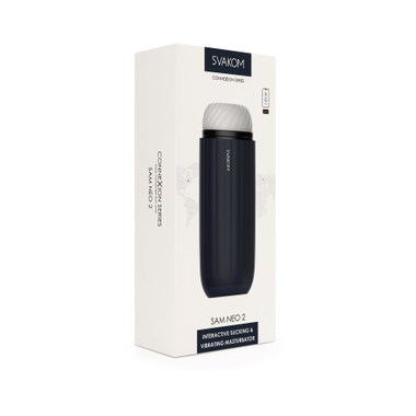 SVAKOM - Sam Neo 2 Interactive Masturbator - Blue - EasyToys