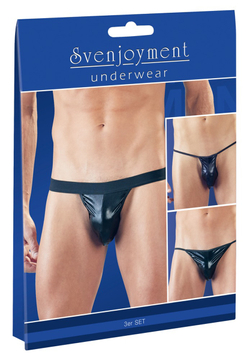 3-Piece Wetlook Thong Set 3-Piece Wetlook Thong Set