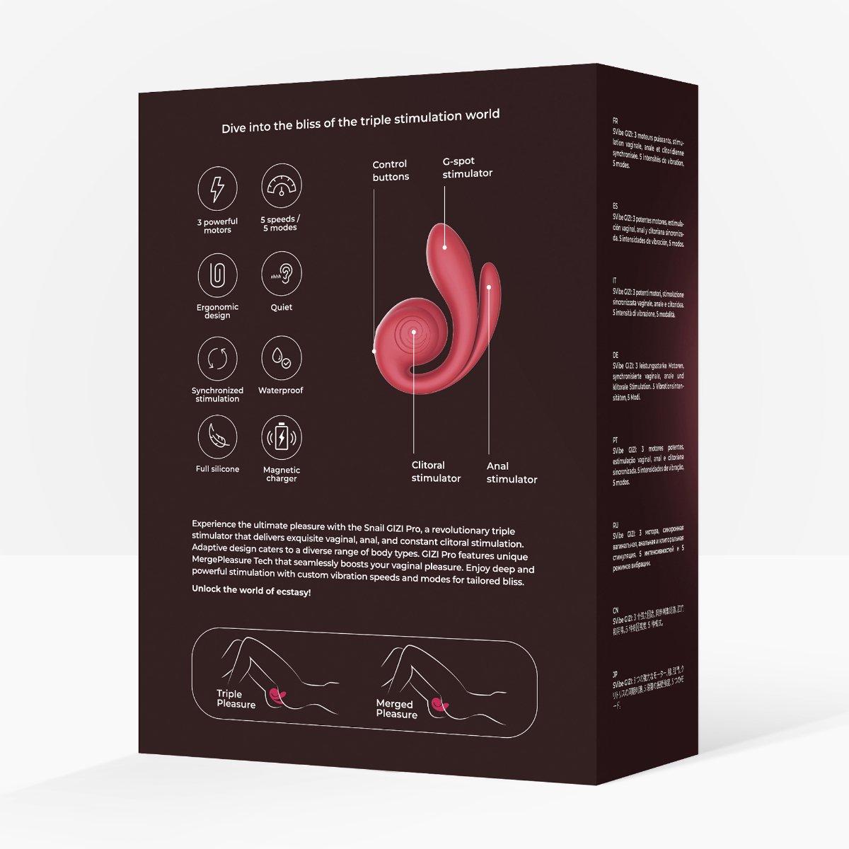 SVibe - Gizi Pro Triple Vibrator - Bordeaux