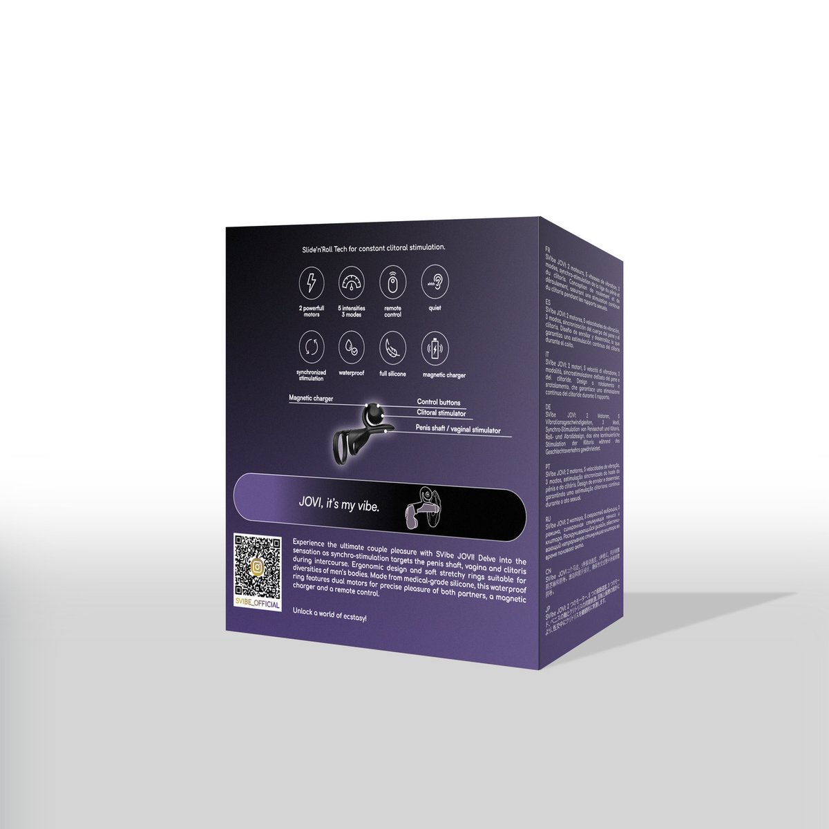 SVibe - Snail JOVI Koppel Ring - Zwart