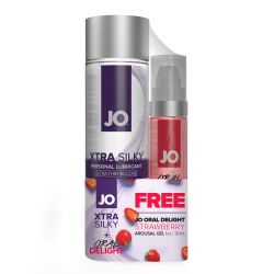 System JO - Xtra Silky 120 ml & FREE Oral Delight Strawberry