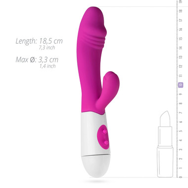 Realistischer Rabbit Vibrator - pink