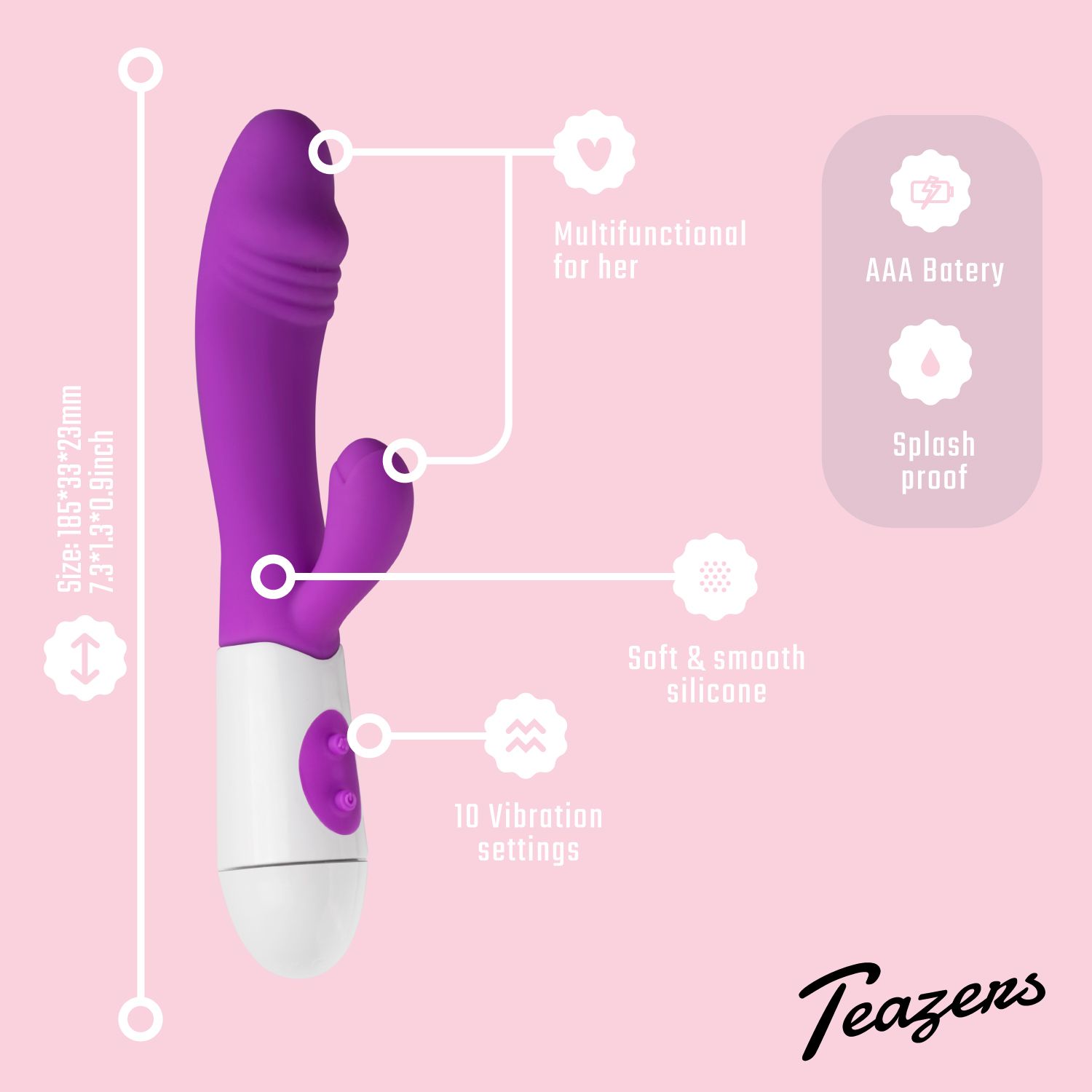 Vibromasseur Rabbit - Teazers - Violet - Adam et Eve