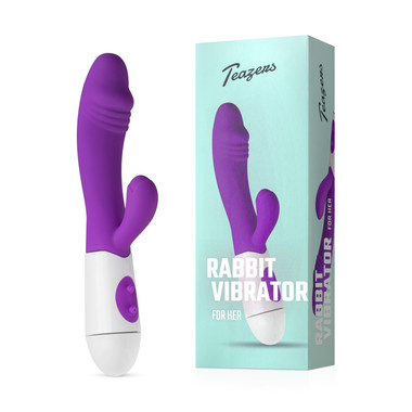Realistic Rabbit Vibrator - Purple - EasyToys