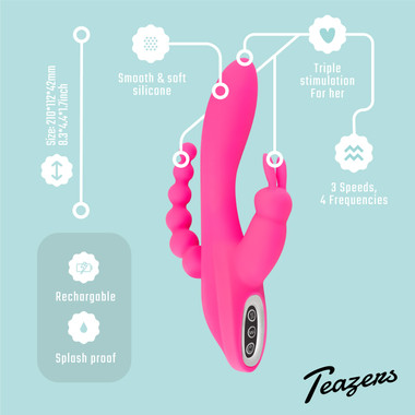 sexy unterwäschen bilder 3- Way Vibrator (pink) – Press Pleasure main image 1