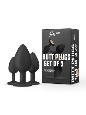 Teazers – Buttplug Set – Zwart