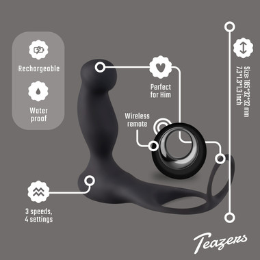 prostata stimulator mit penisring Penisring um die Hoden 3-in-1-Vibration