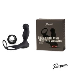 Vibromasseur pour prostate avec anneau pénien et télécommande Teazers
