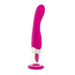 Pompe Pleasure Pump avec vibromasseur pour point G - Rose