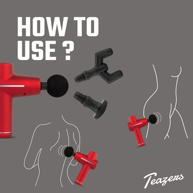 Teazers 4 Heads Massagepistole - AMORELIE