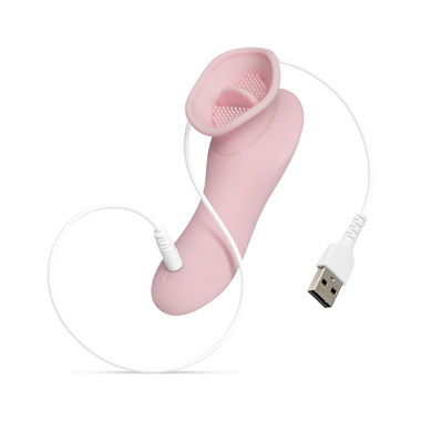 Vibromasseur clitoridien effet langue - Rose - Adam et Eve