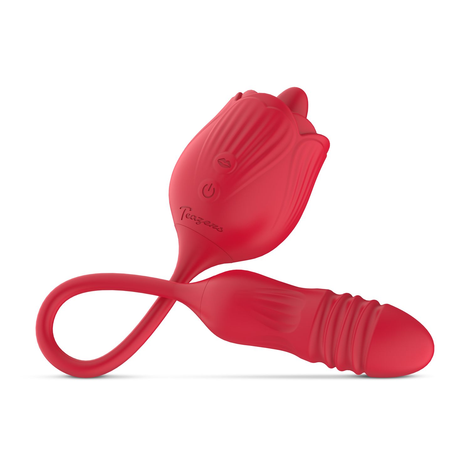 Teazers Vibratore Rose con dildo a spinta - EasyToys