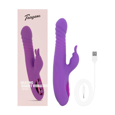 Teazers  Vibromasseur Rabbit Vibrant et Chauffant  Violet - Adam et Eve