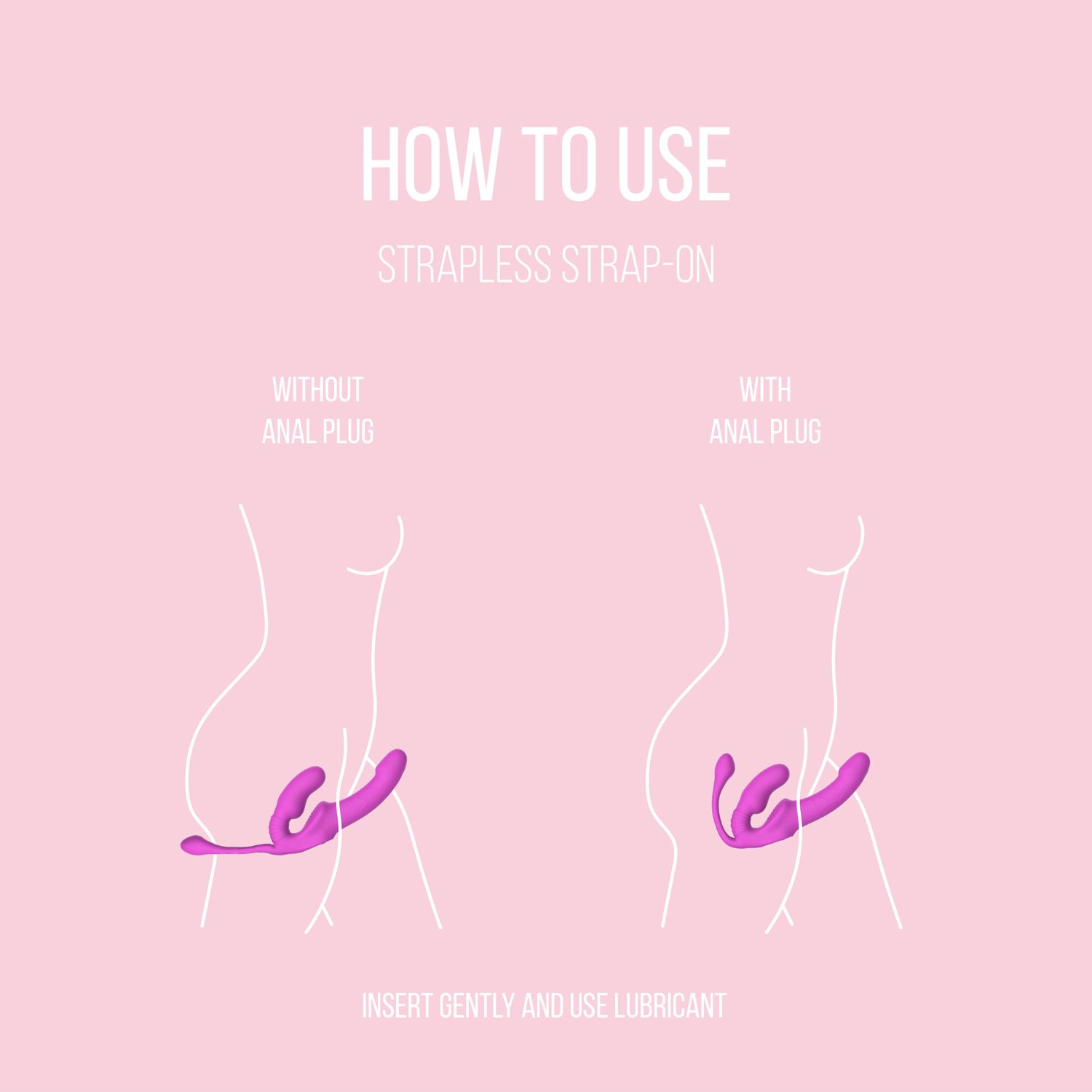 Teazers – Strapless Strap-On met Anaal Plug – Pink foto 2