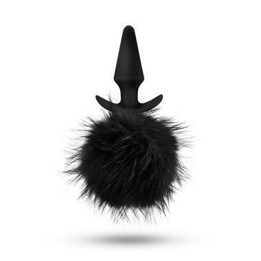Temptasia - Plug anal avec pompon en forme de queue de lapin - Noir -  EasyToys