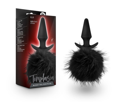 Temptasia - Plug anal avec pompon en forme de queue de lapin - Noir -  EasyToys
