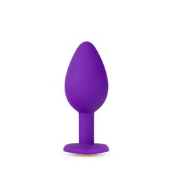 Mała zatyczka analna Temptasia z kryształkiem – fioletowa