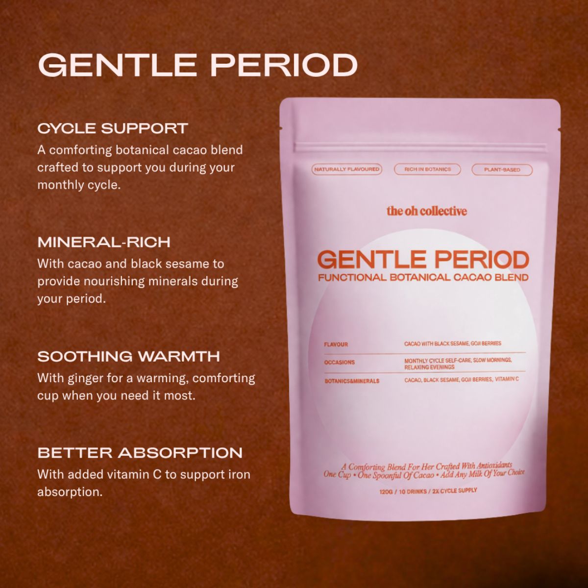 The Oh Collective - Gentle Period Cacao - 120 g foto 8