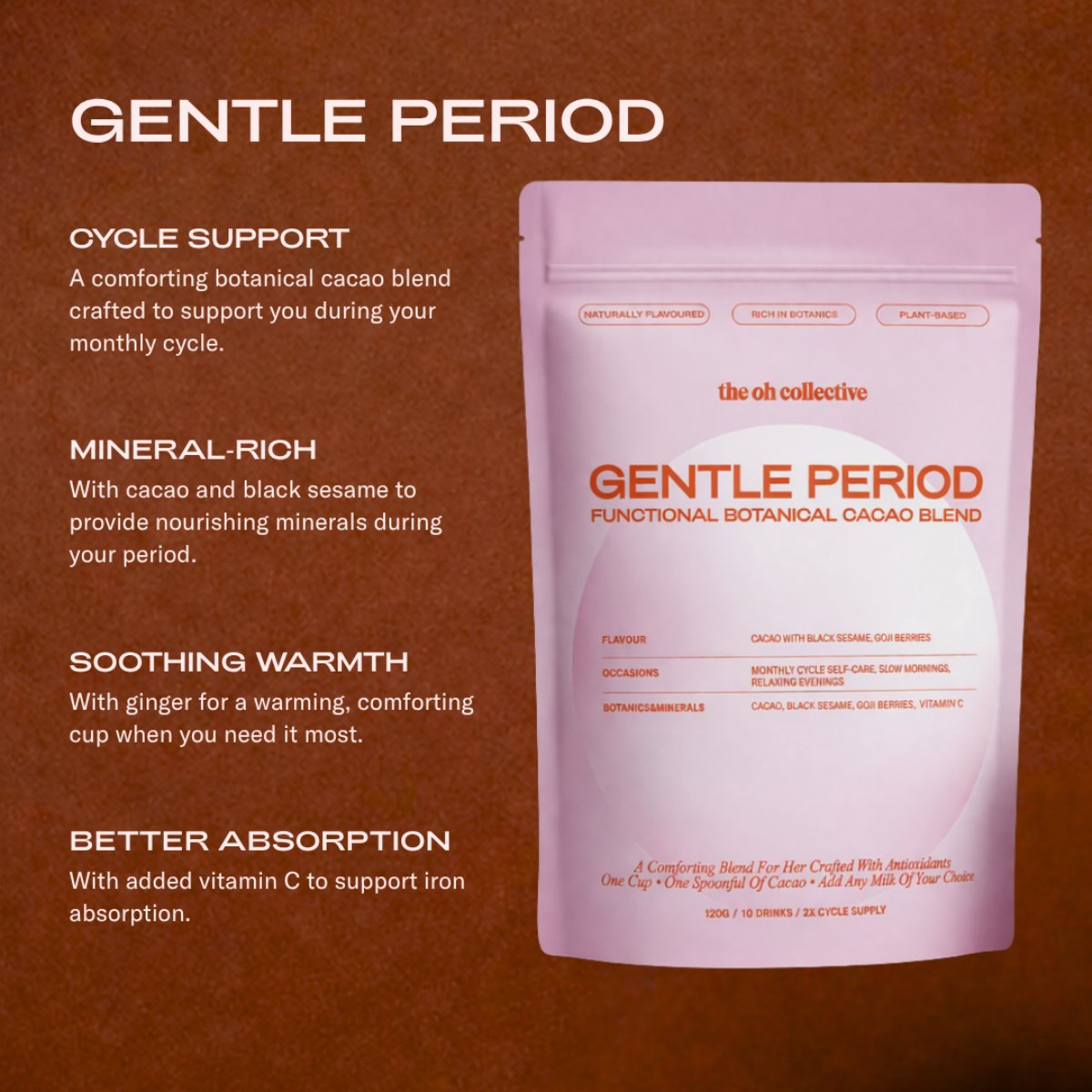 The Oh Collective - Gentle Period Cacao - 120 g
