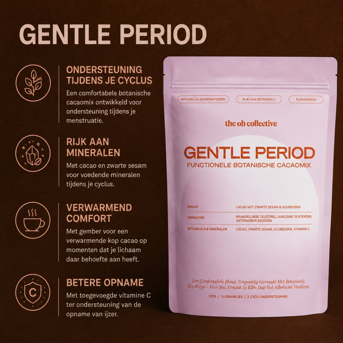The Oh Collective - Gentle Period Cacao - 120 g