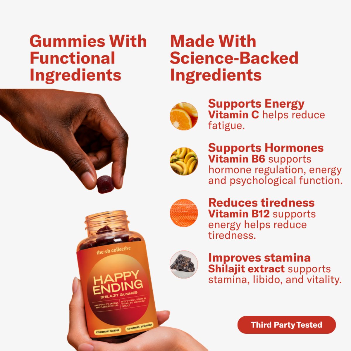 The Oh Collective - Happy Ending Shilajit Gummies - 60 stuks foto 7