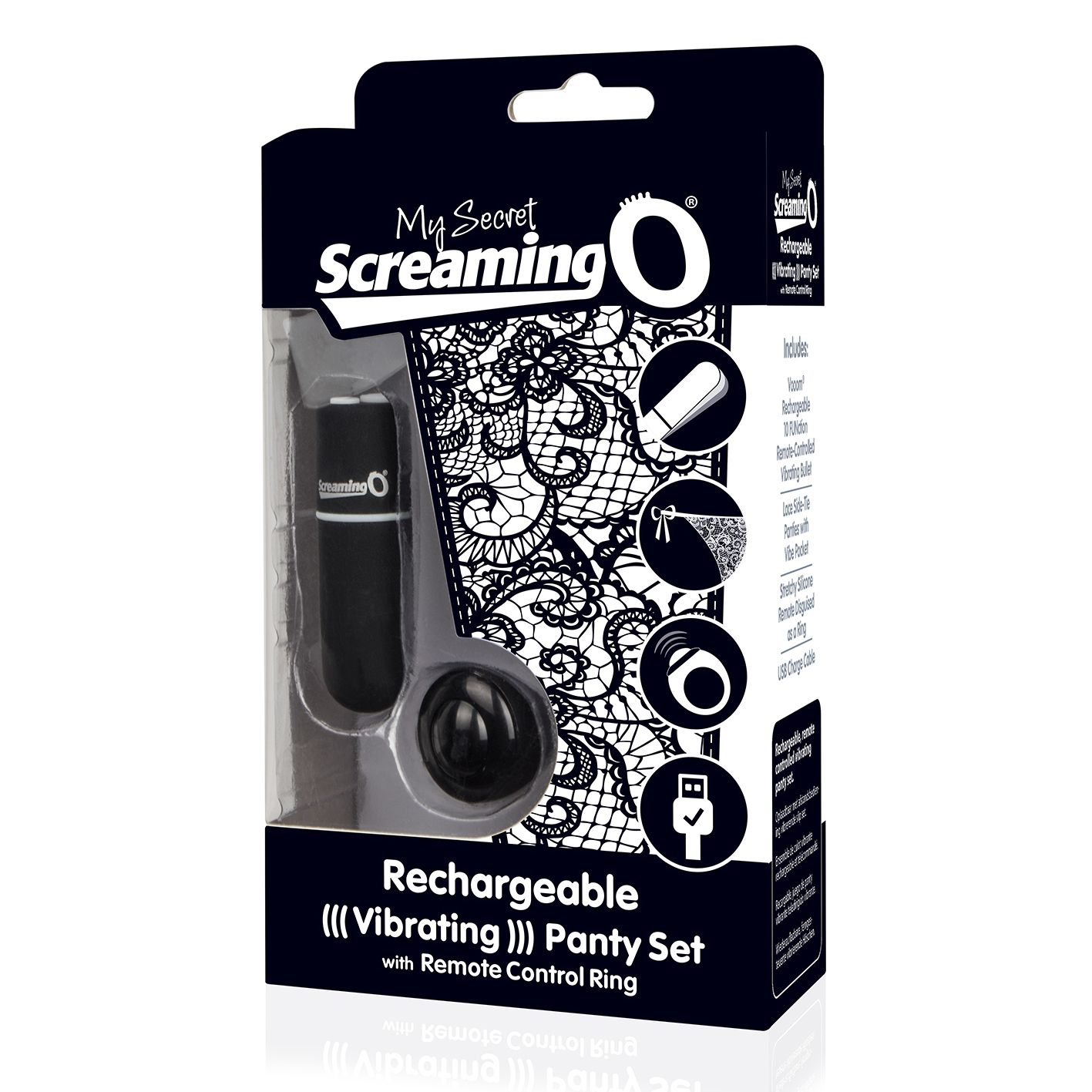 The Screaming O - Charged Remote Control Panty Vibe Zwart foto 4