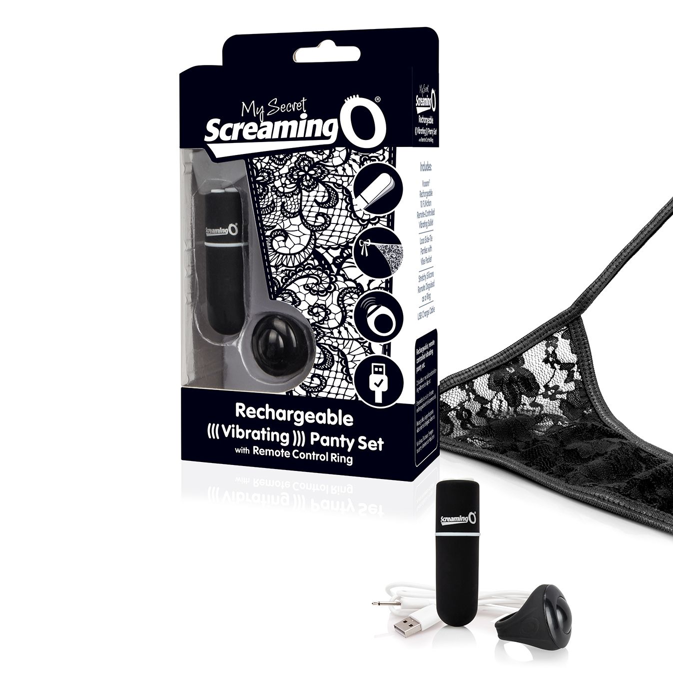 The Screaming O - Charged Remote Control Panty Vibe Zwart foto 6