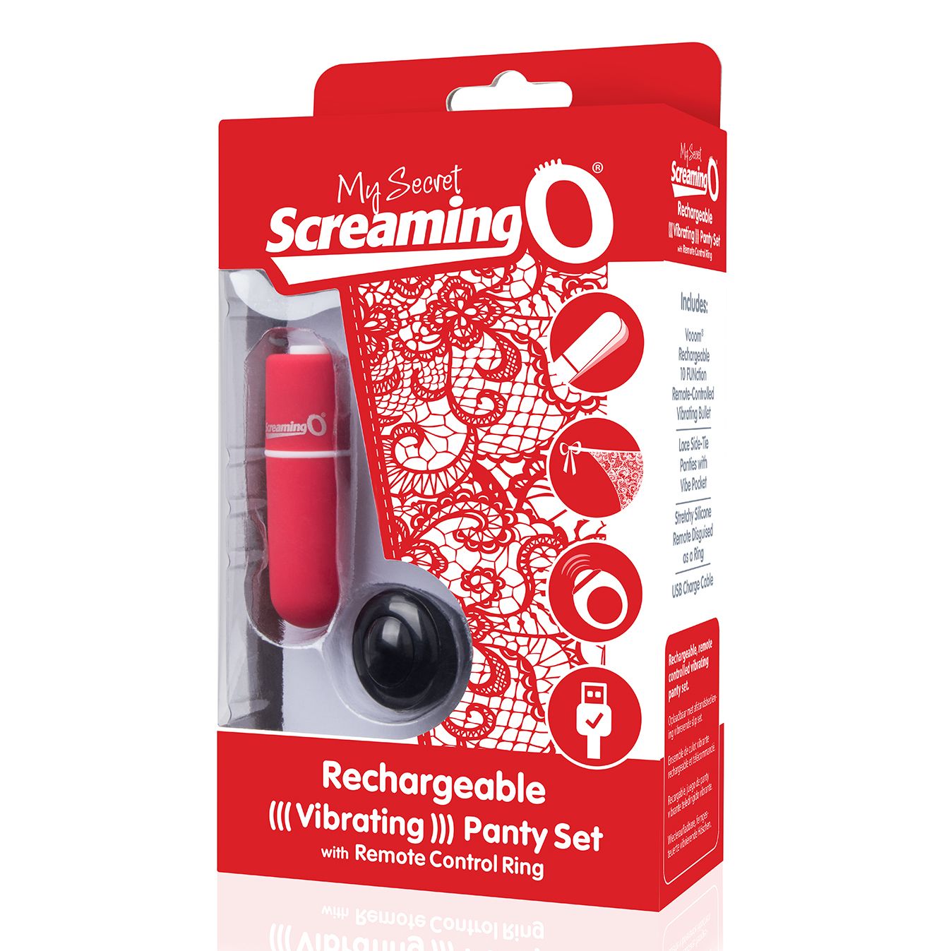 The Screaming O - Charged Remote Control Panty Vibe Rood - Afbeelding 5