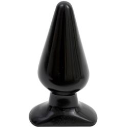 Plug anal classique - Large Lisse - Noir
