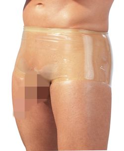 Shorts boxer en latex avec une poche pour pénis - Transparent