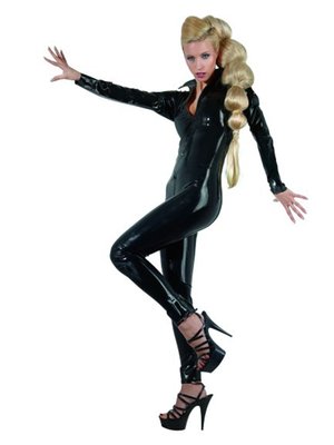 Latex Catsuit Met Ritsen