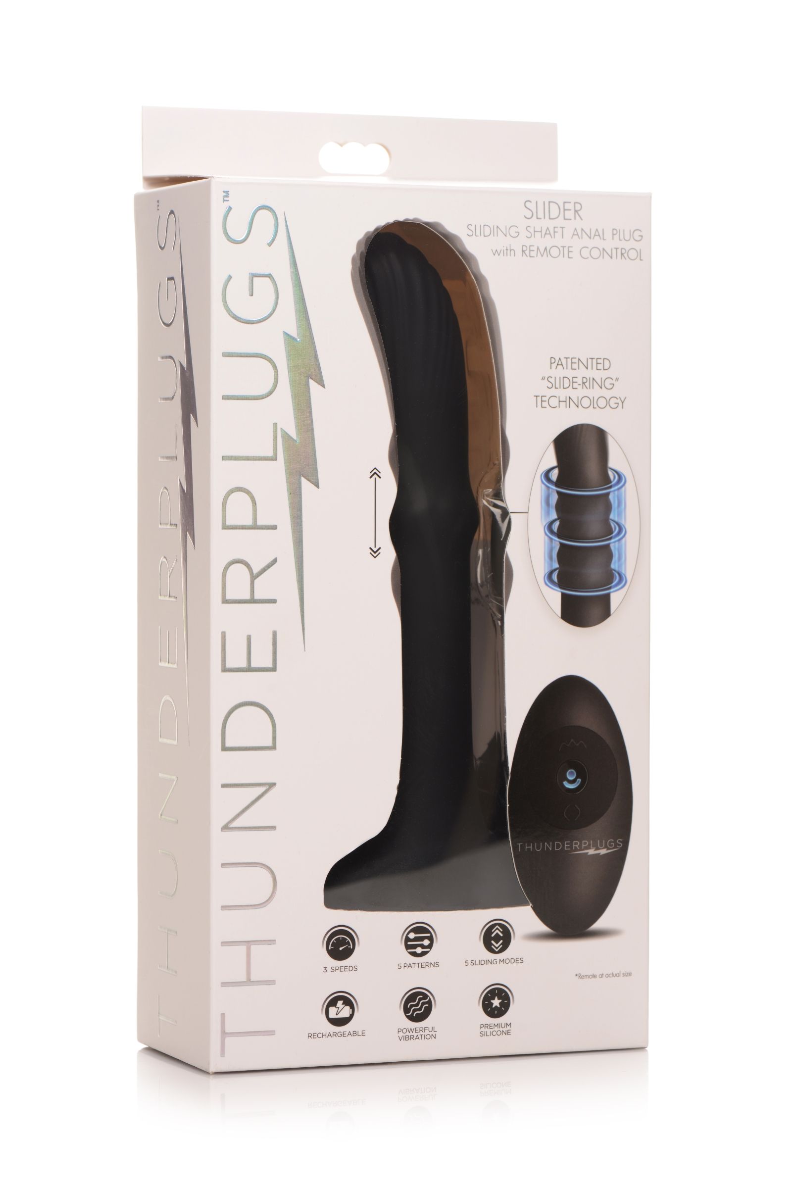 Thunderplugs - Anaal Vibrator Met Bewegende Schacht foto 8