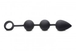 Plug anal lourd en silicone en forme d'un chapelet de perle