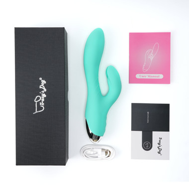 Tracy's Dog - Jade Rabbit Vibrator - Green - EasyToys