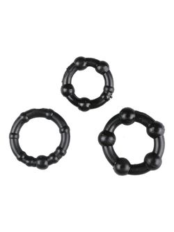 Black Performance Erection Rings - Packaged