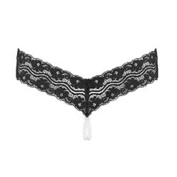 Underneath - Crotchless Mira G-string With Pearl Chain