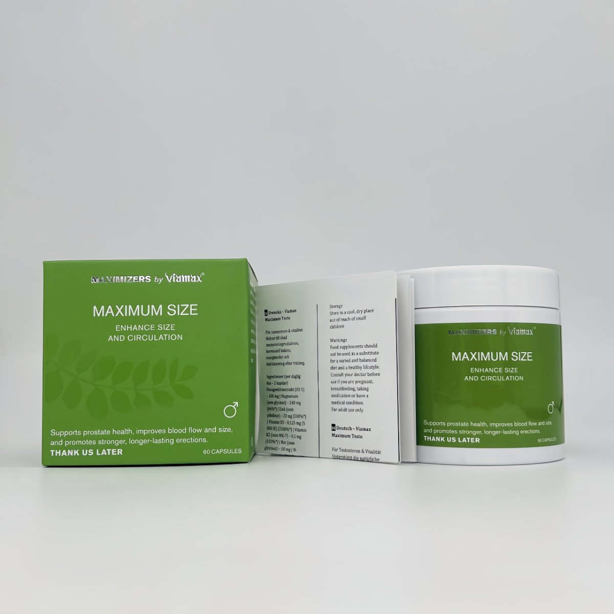 Maximizers by Viamax - Maximum Size - 60 Capsules