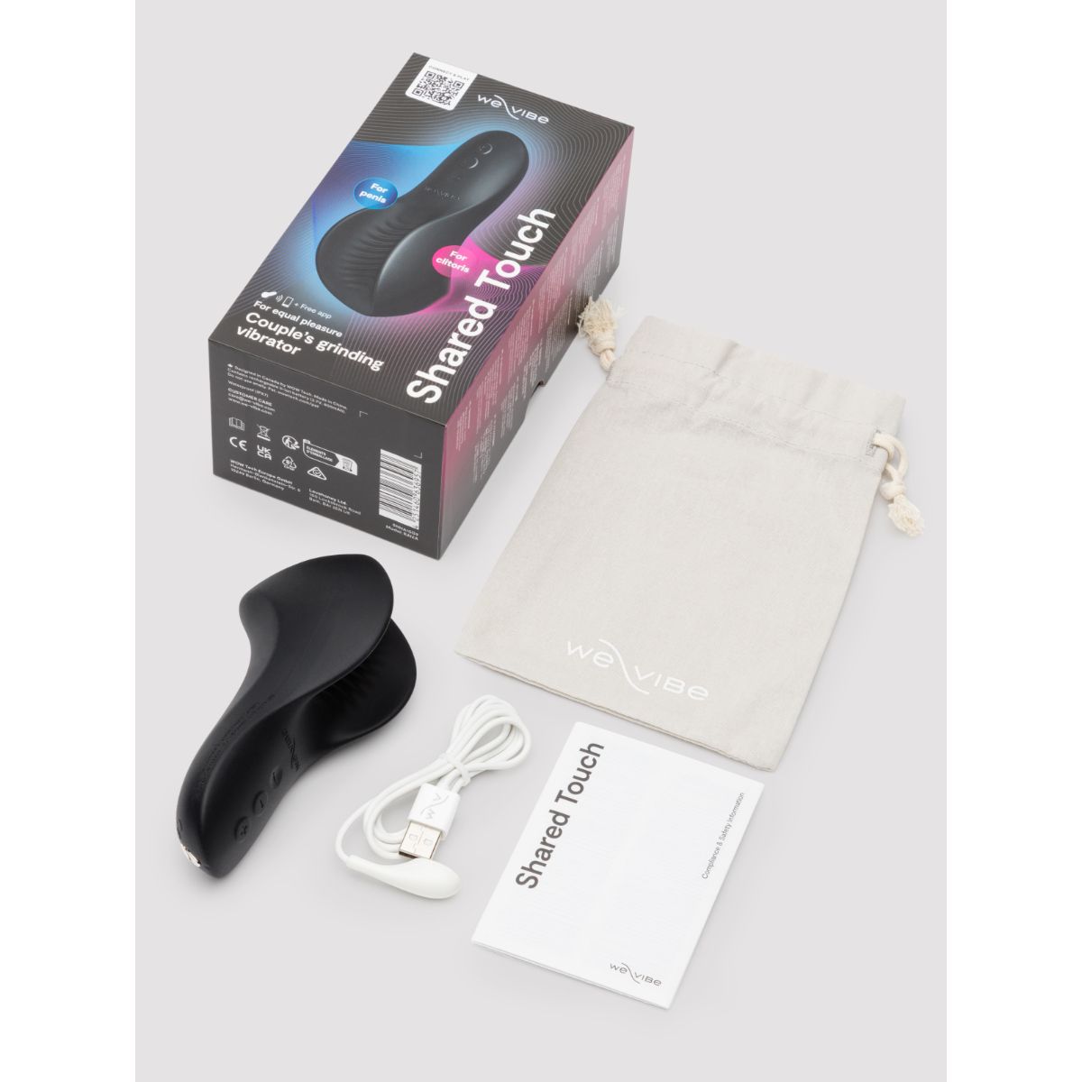 We-Vibe - Shared Touch Koppelvibrator - Zwart foto 3