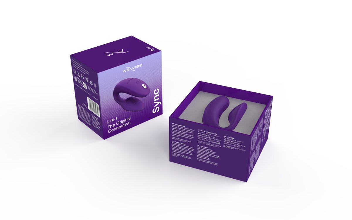 We-Vibe Sync 2 Koppel Vibrator met Afstandsbediening en App - Paars