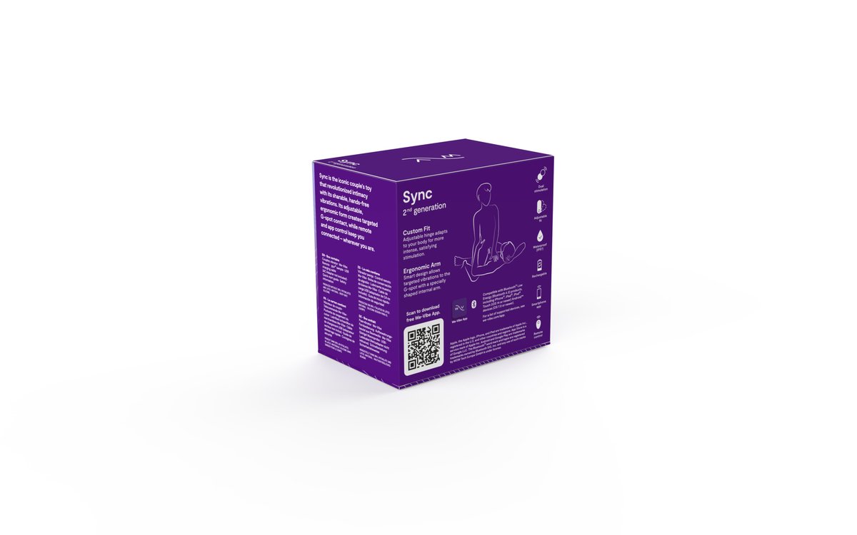 We-Vibe Sync 2 Koppel Vibrator met Afstandsbediening en App - Paars