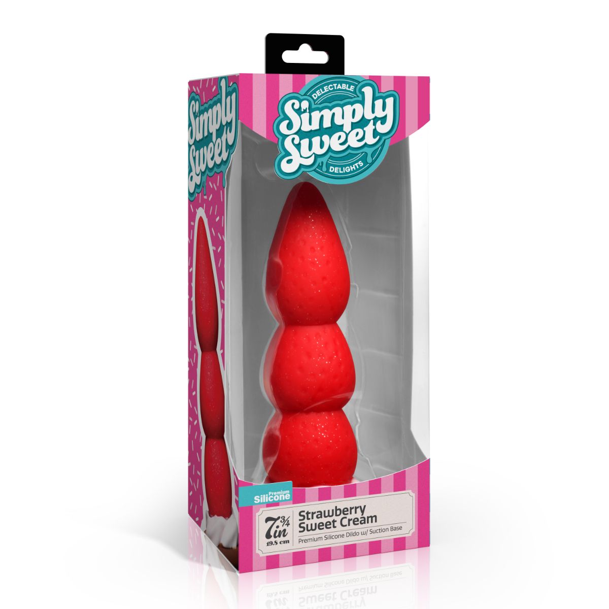 Simply Sweet - Strawberry Sweet Cream Dildo - 19,8 cm foto 6