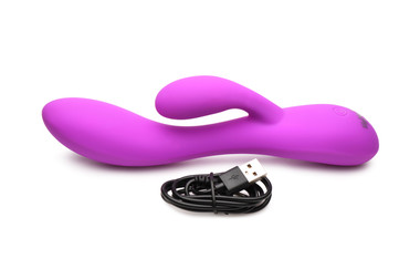 BANG! - Vibromasseur Rabbit Flexible Double Stimulation - Violet - EasyToys